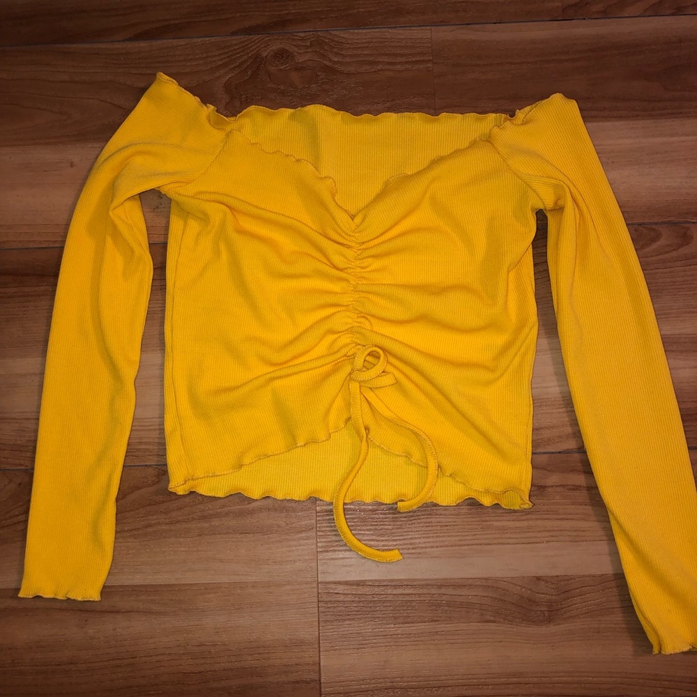 Yellow crop top